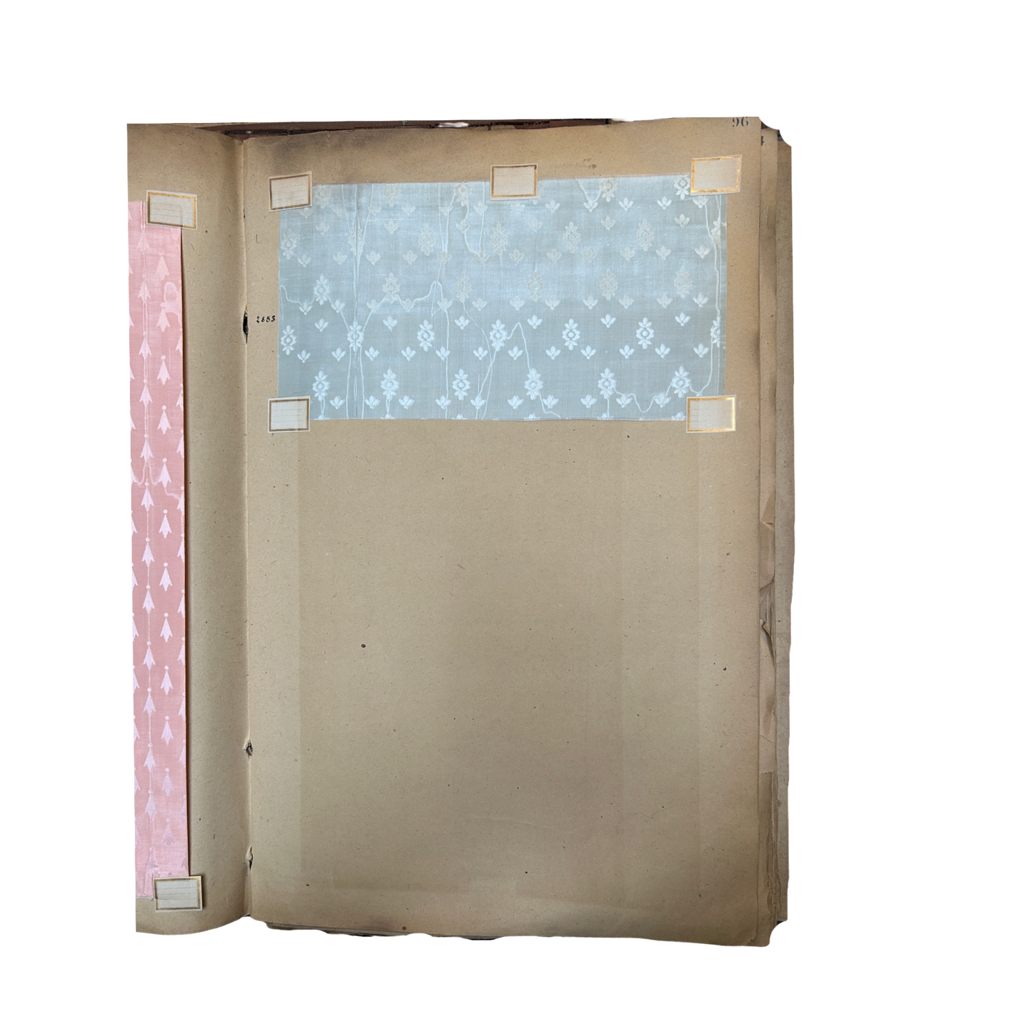 Page No. 96/97 from Antique Fabric Swatch Book, c1900 Lyon, France
