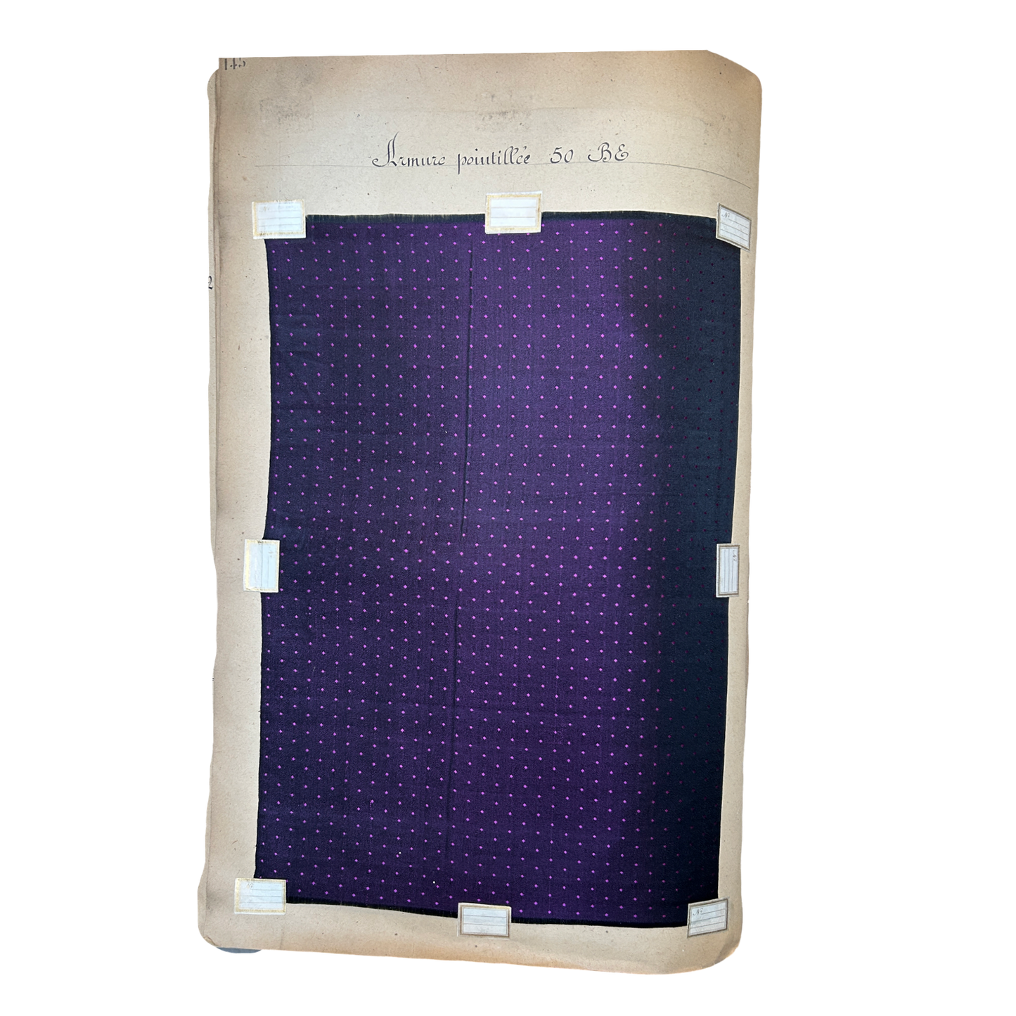 Page No. 144/145 from Antique Fabric Swatch Book, c1900 Lyon, France