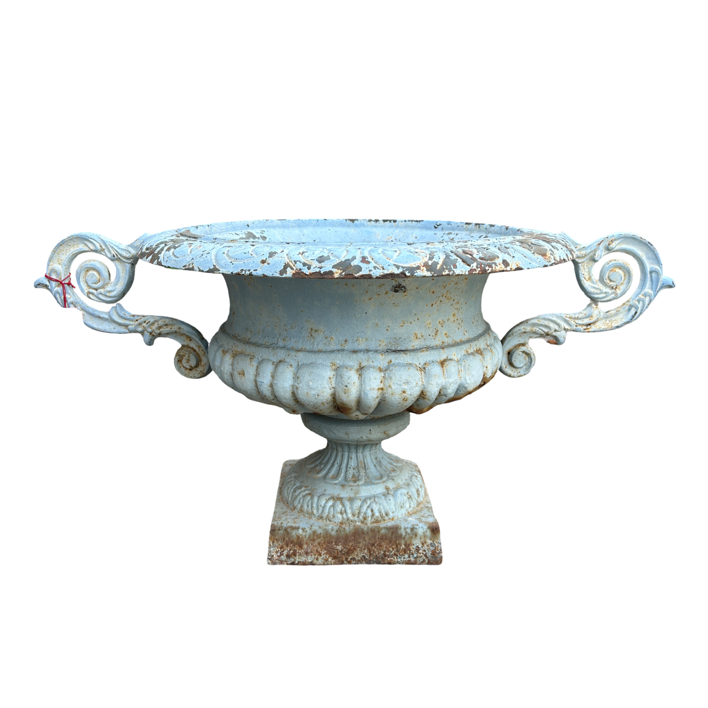Antique French Blue Iron Urn
