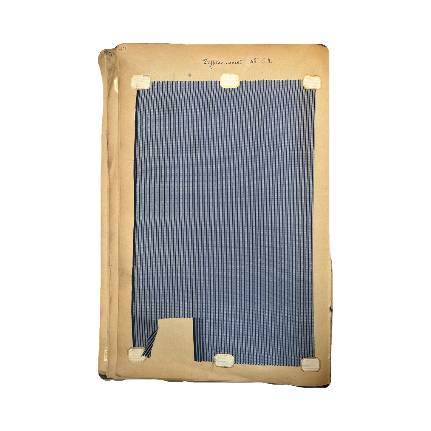 Page No. 48/49 from Antique Fabric Swatch Book, c1900 Lyon, France