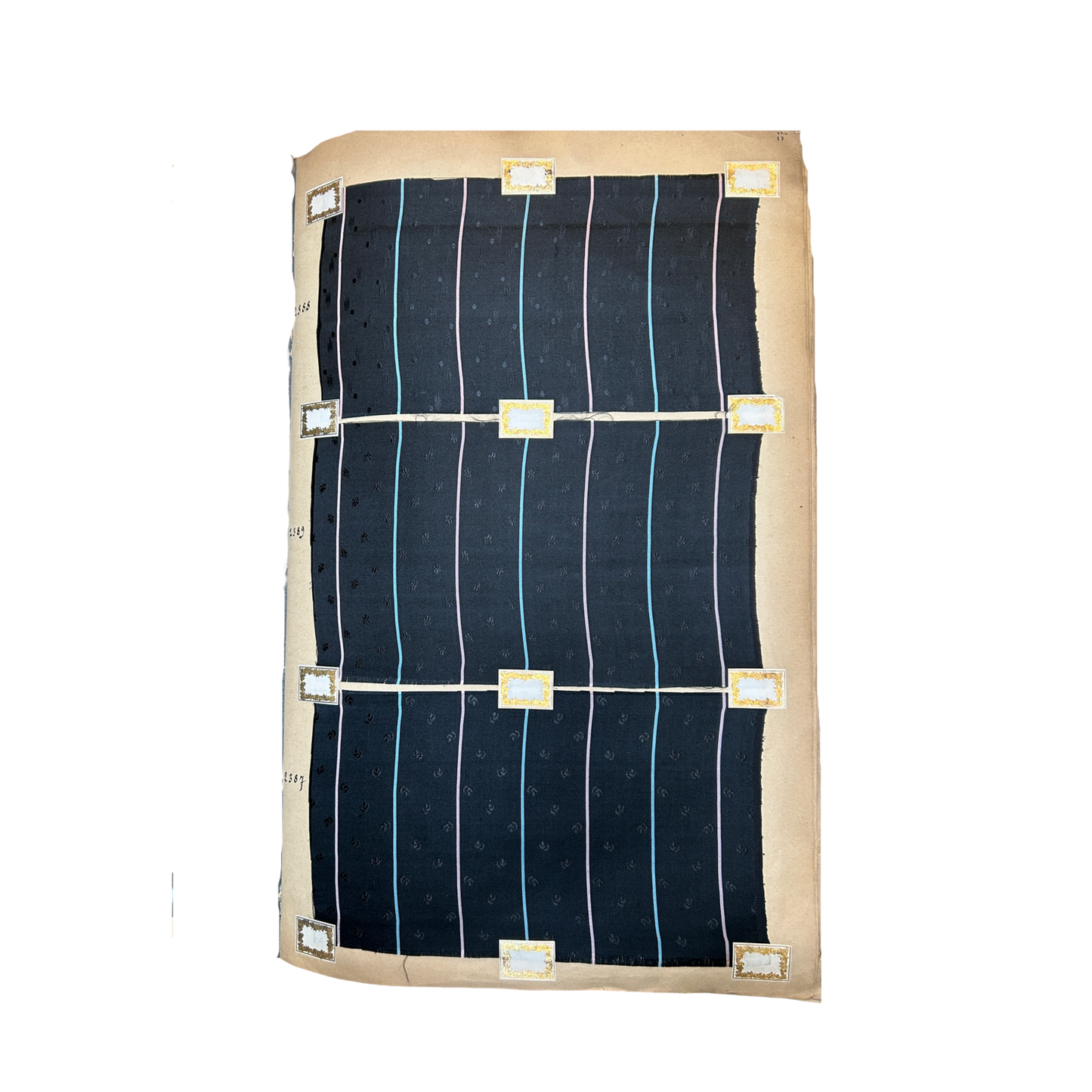 Page No. 8/9 from Antique Fabric Swatch Book, c1900 Lyon, France