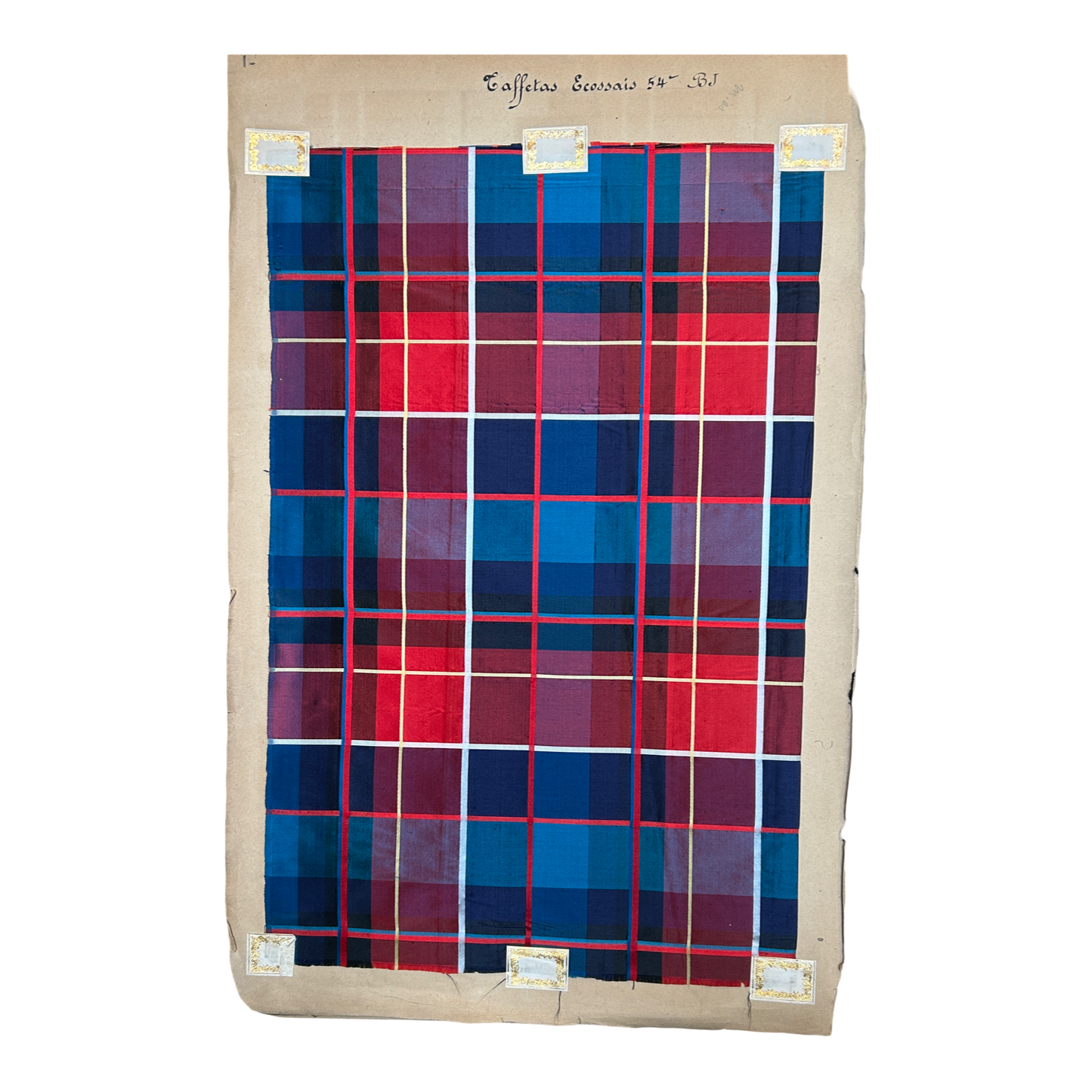 Page No. 0/1 from Antique Fabric Swatch Book, c1900 Lyon, France