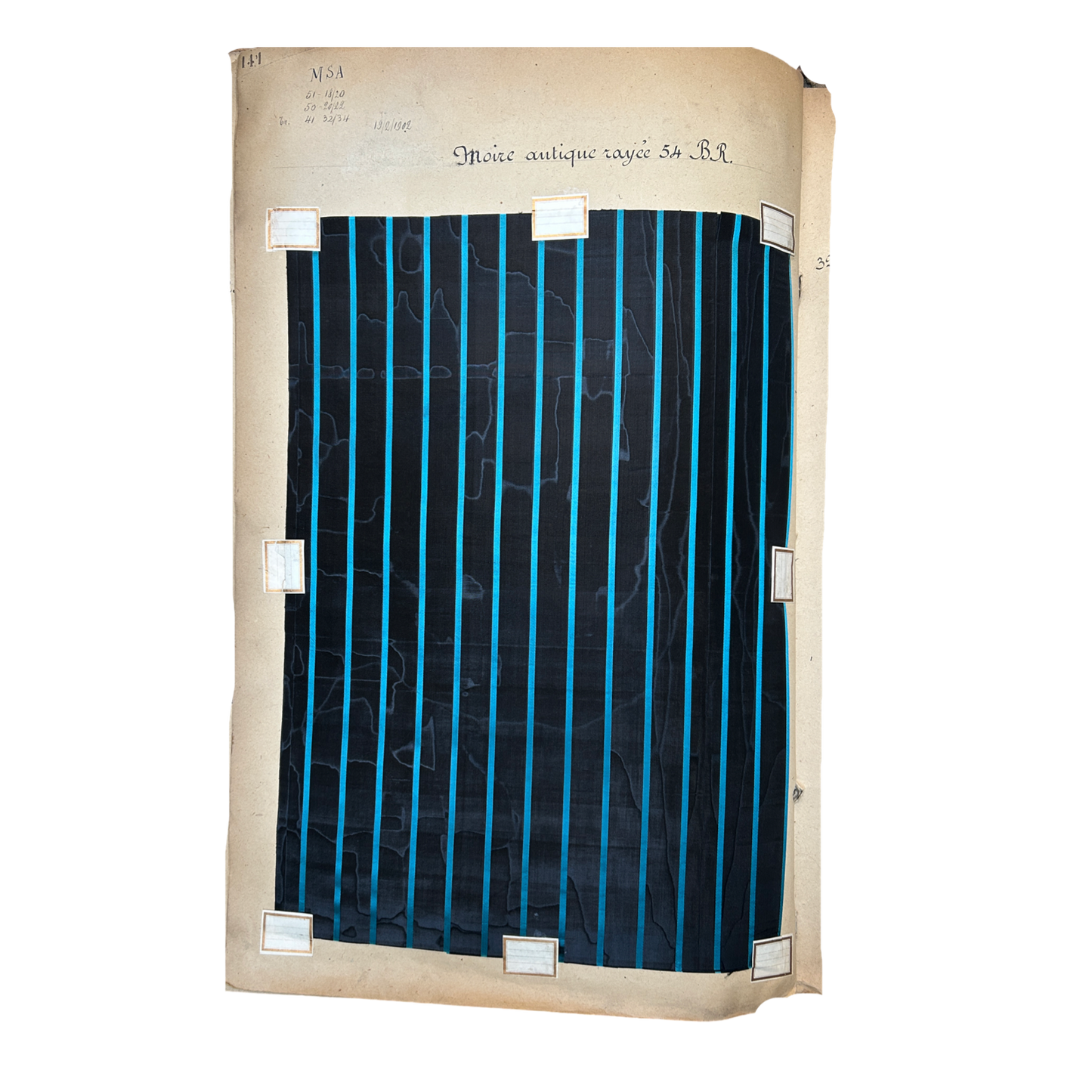 Page No. 140/141 from Antique Fabric Swatch Book, c1900 Lyon, France