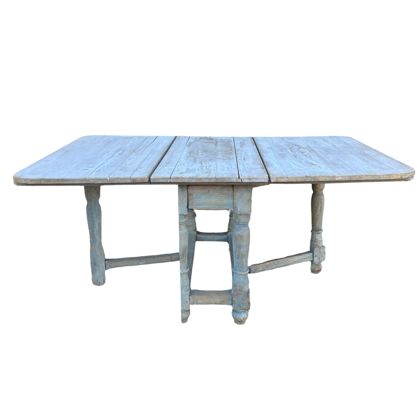 Antique Swedish Slag Board Drop Leaf Table c.1790