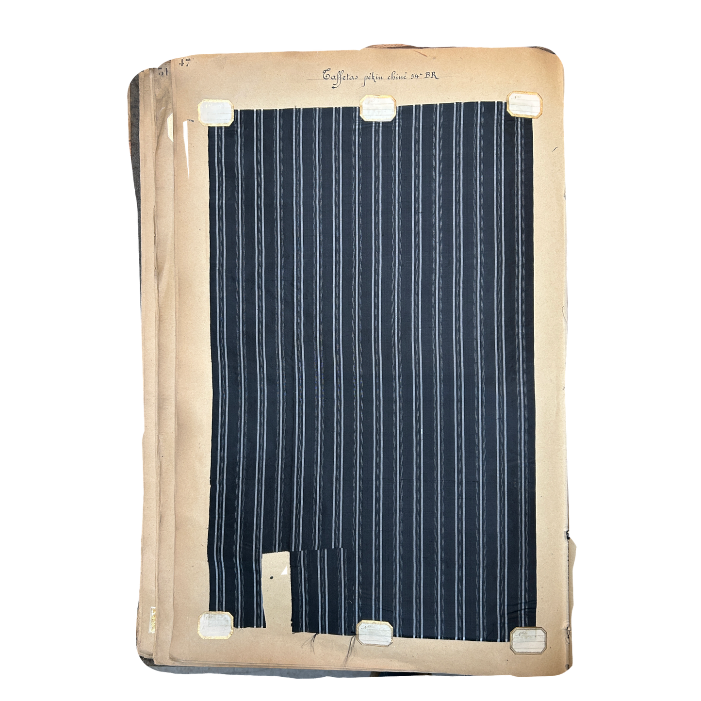 Page No. 46/47 from Antique Fabric Swatch Book, c1900 Lyon, France