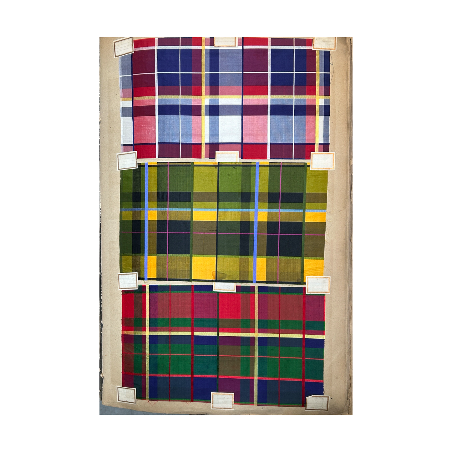 Page No. 6/7 from Antique Fabric Swatch Book, c1900 Lyon, France