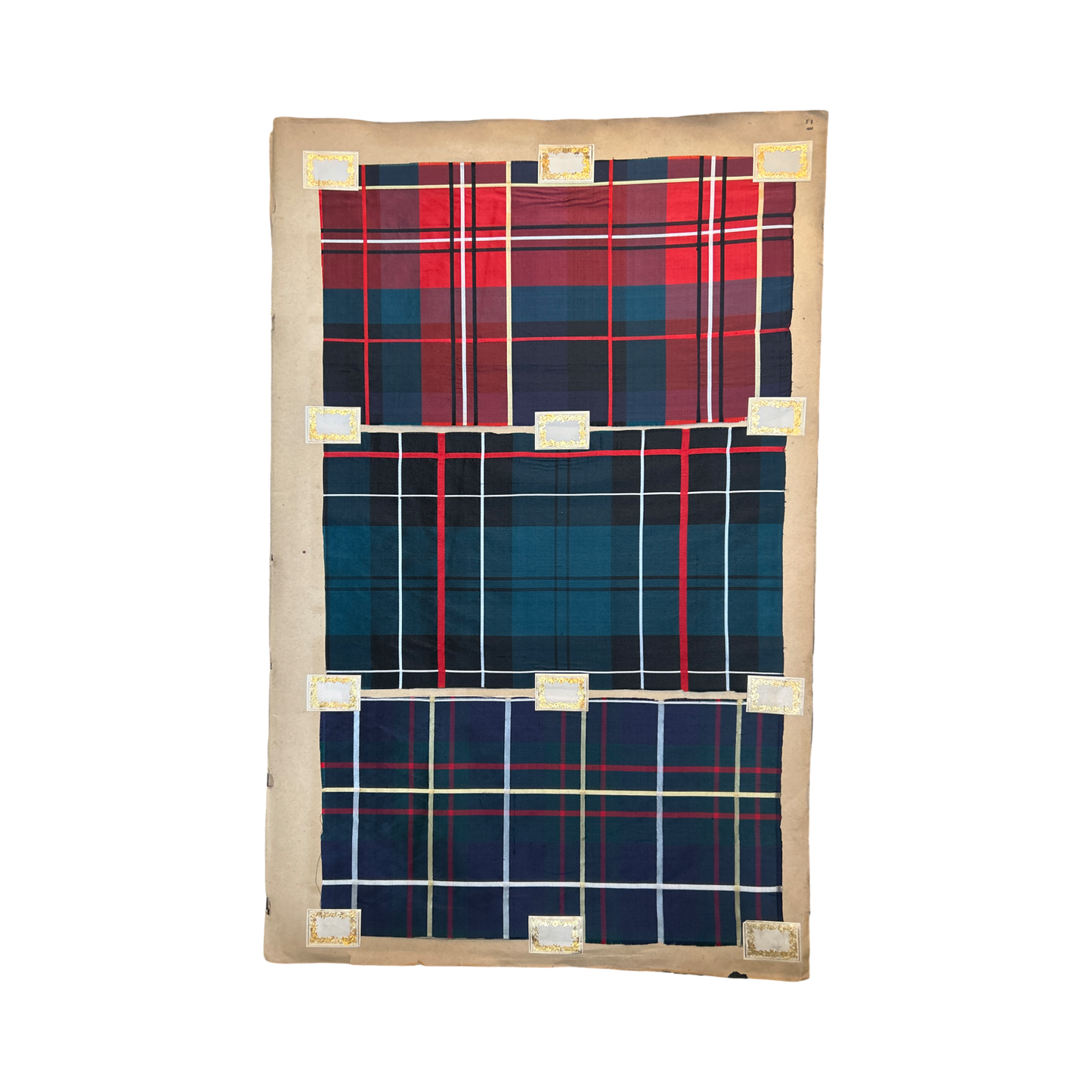 Page No. 2/3 from Antique Fabric Swatch Book, c1900 Lyon, France