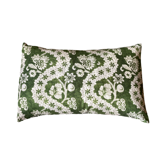 Antoinette Poisson Large Linen Pillow No. 96C 'Oratorio Vert'