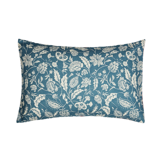 Antoinette Poisson Large Linen Pillow No. 30B “Indienne Bleu”