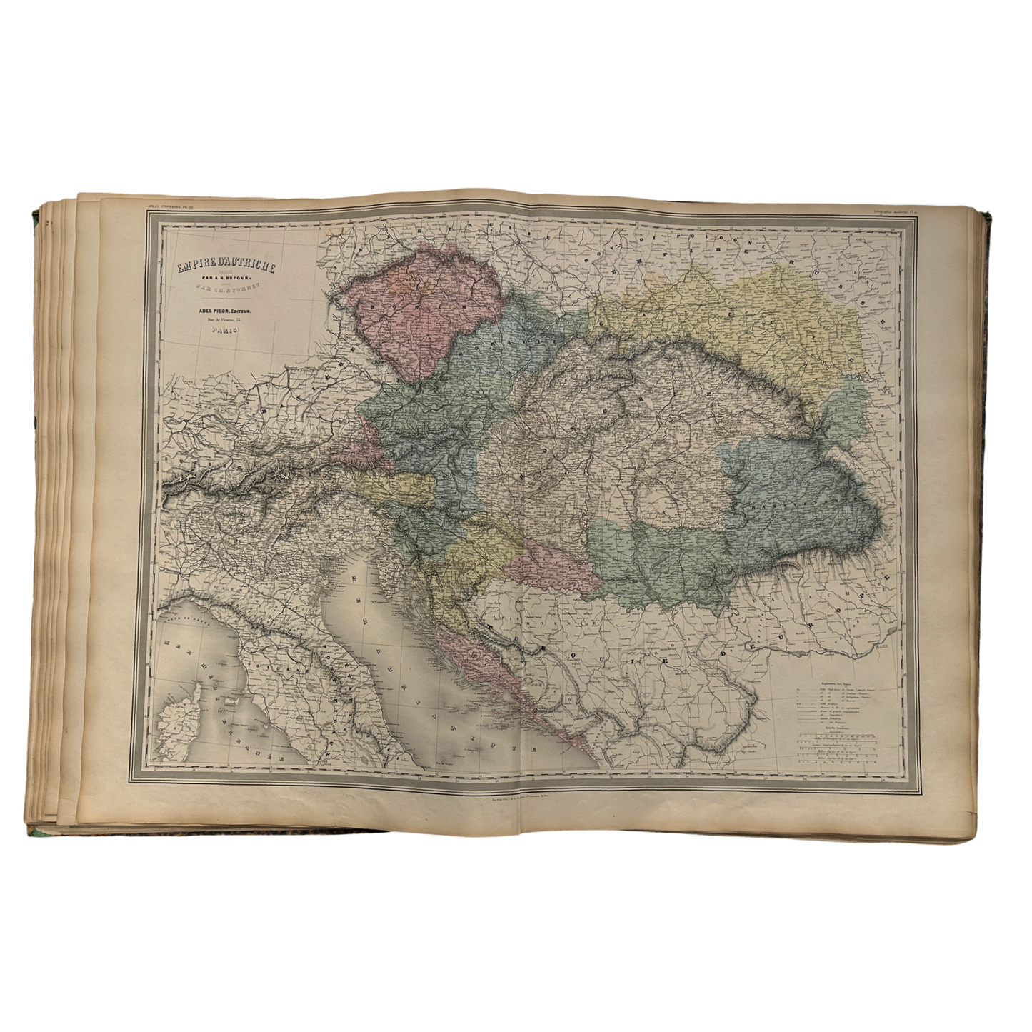 Antique Map c.1845 Empire D’Autriche