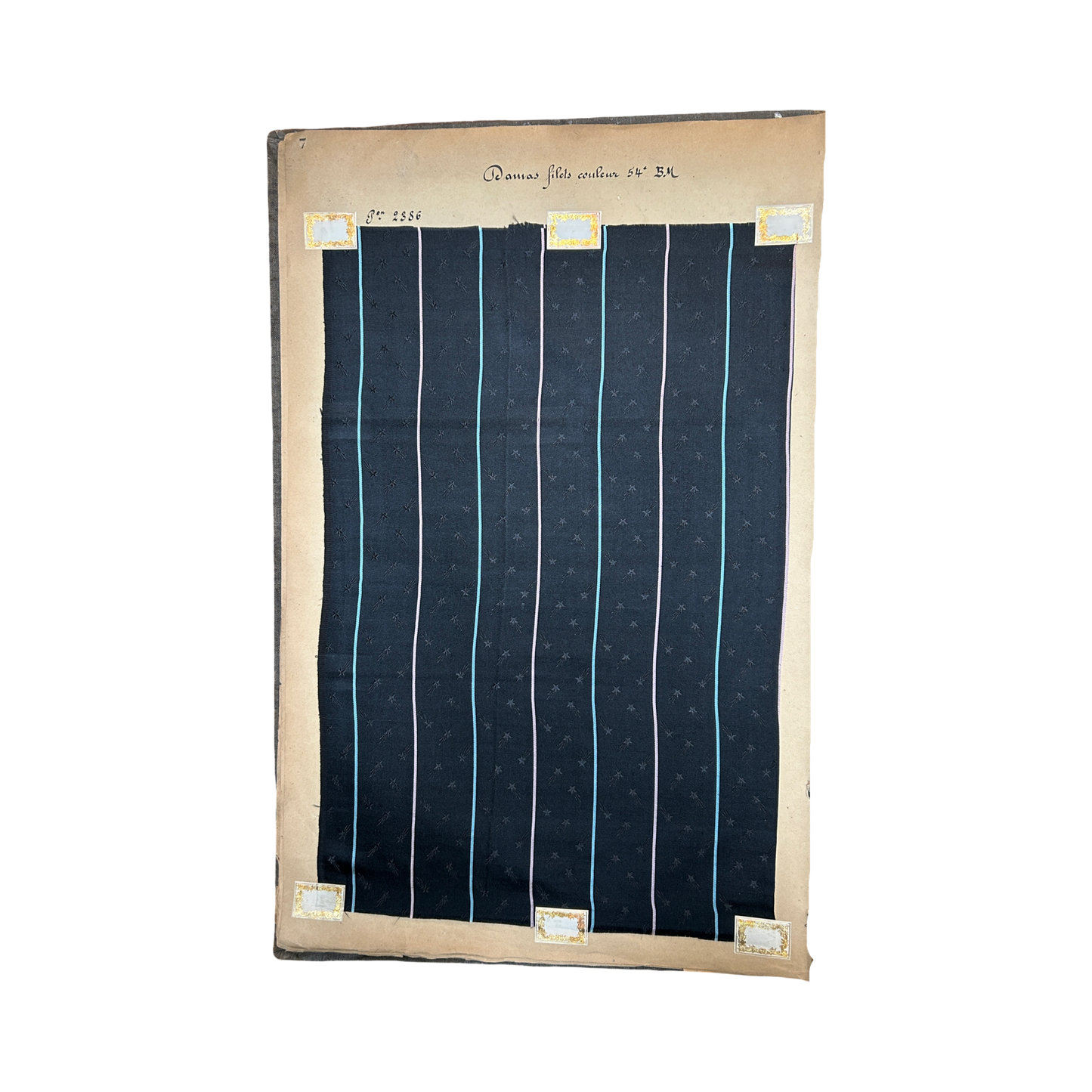 Page No. 6/7 from Antique Fabric Swatch Book, c1900 Lyon, France