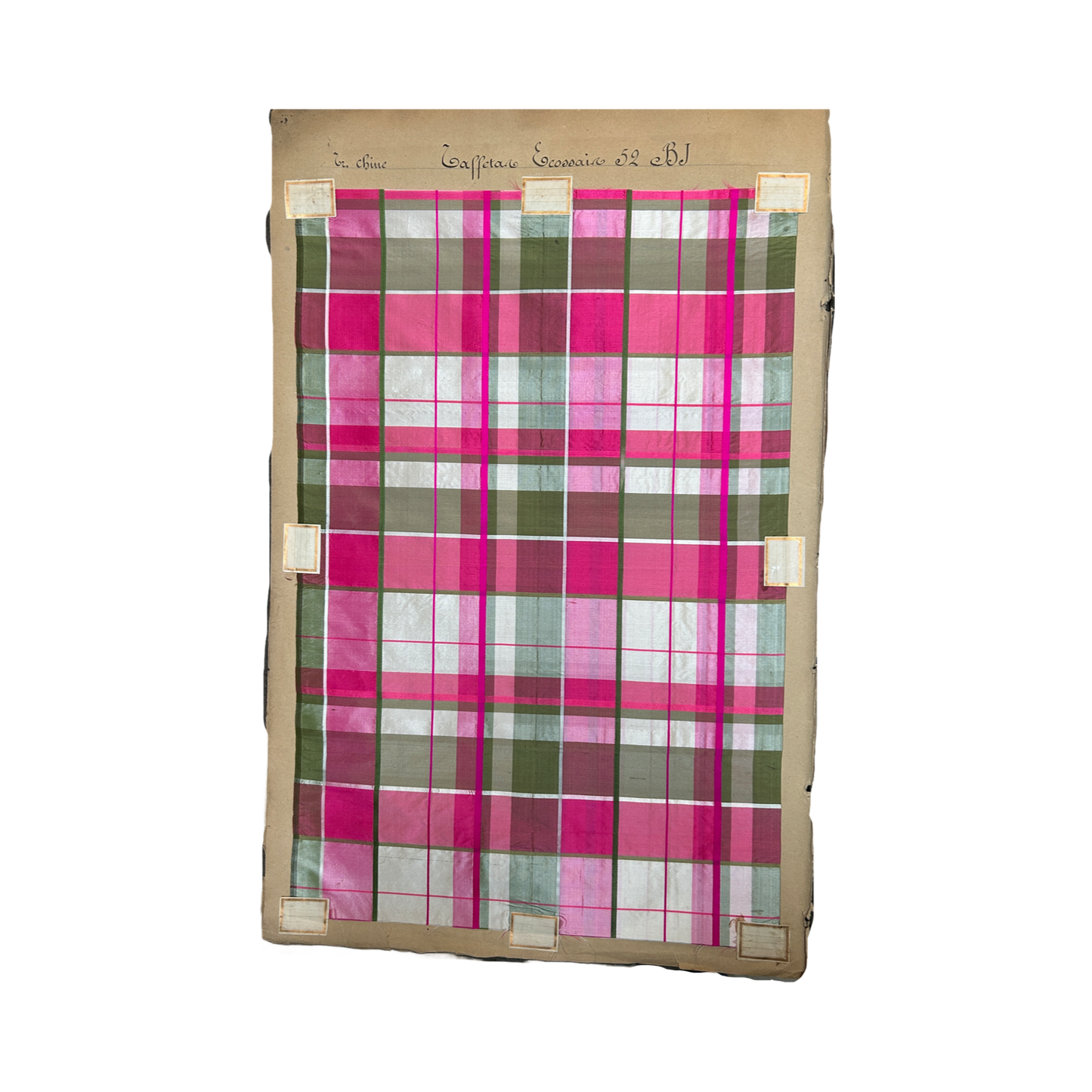 Page No. 4/5 from Antique Fabric Swatch Book, c1900 Lyon, France