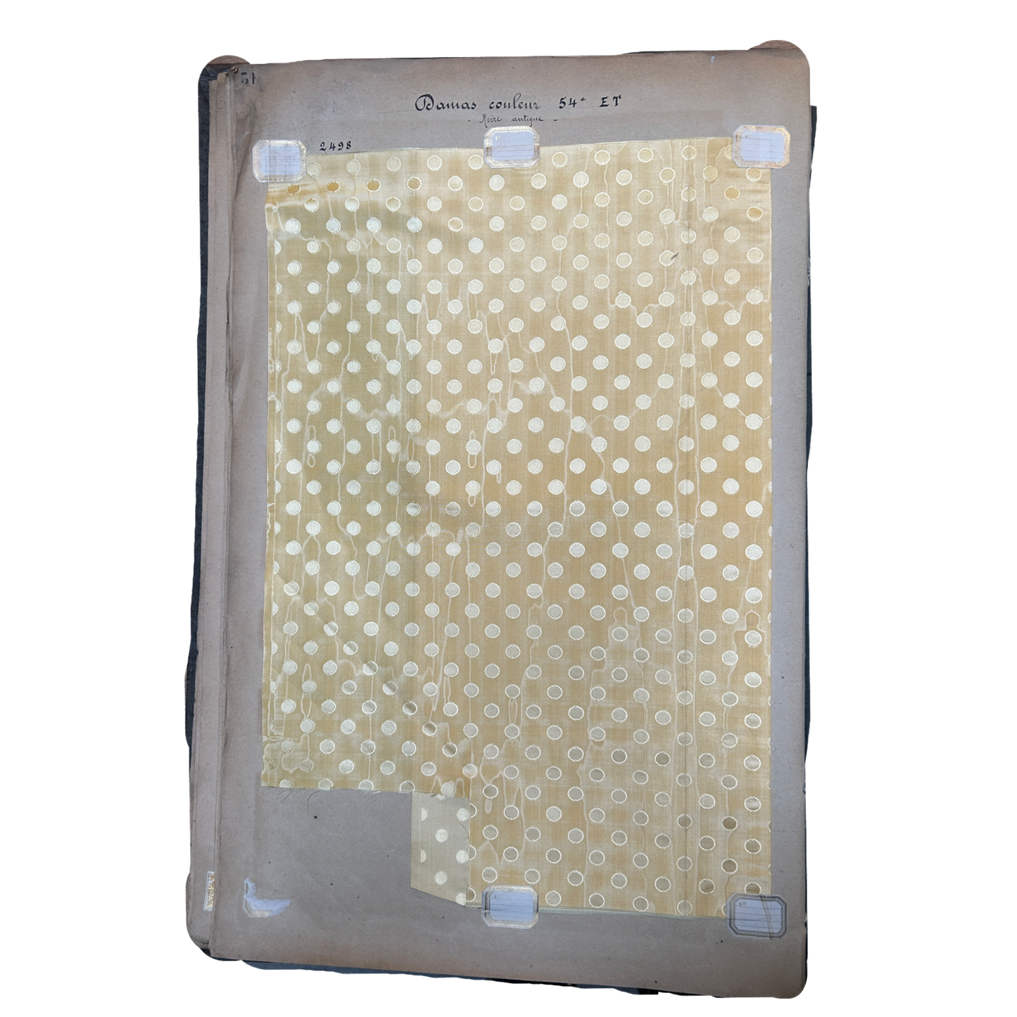 Page No. 30/31 from Antique Fabric Swatch Book, c1900 Lyon, France