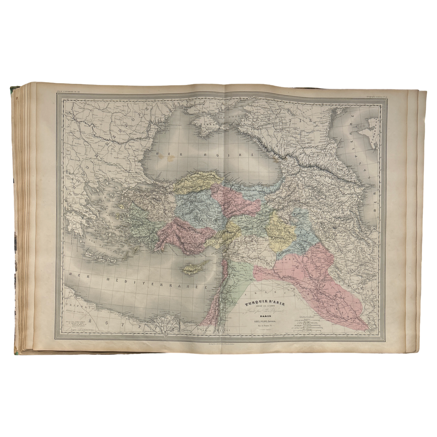 Antique Map c.1845 Turquie D’Asie