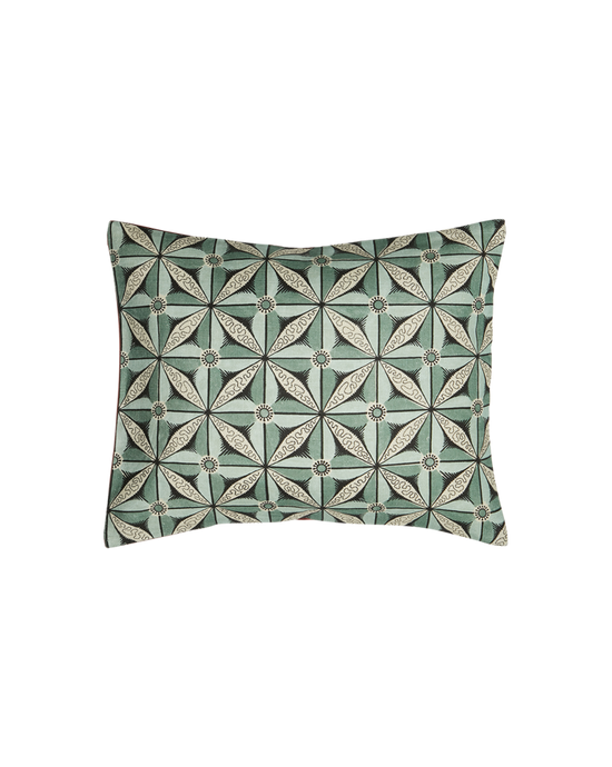 Antoinette Poisson Small Linen Pillow No. 44A 'Mezieres Vert'