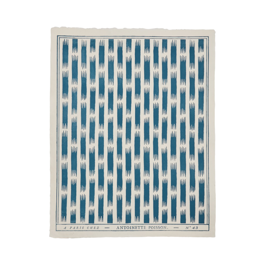 Domino Paper No.43A "Petit Ikat Rayure Bleu”