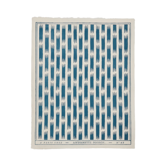 Domino Paper No.43A "Petit Ikat Rayure Bleu”