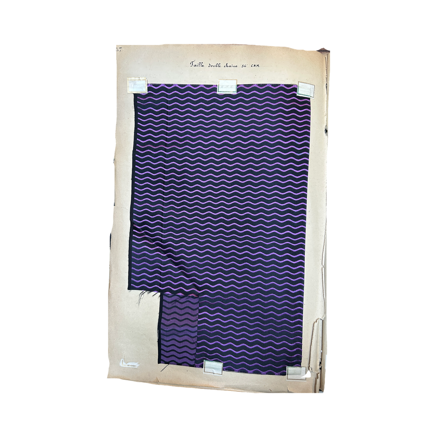 Page No. 86/87 from Antique Fabric Swatch Book, c1900 Lyon, France