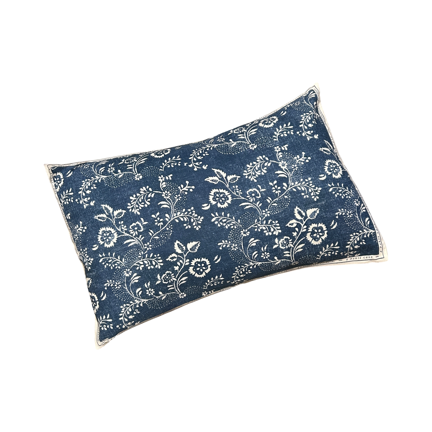 Antoinette Poisson Large Linen Pillow No. 97B 'Menuet Blue'