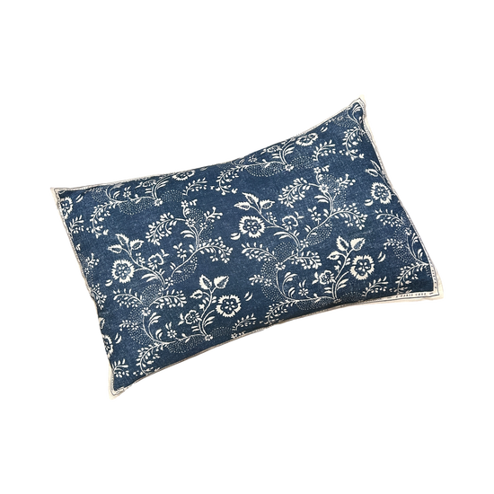 Antoinette Poisson Large Linen Pillow No. 97B 'Menuet Blue'