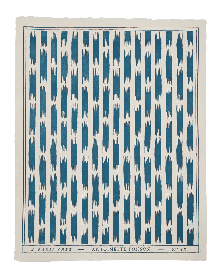 Domino Paper No.43A "Petit Ikat Rayure Bleu”
