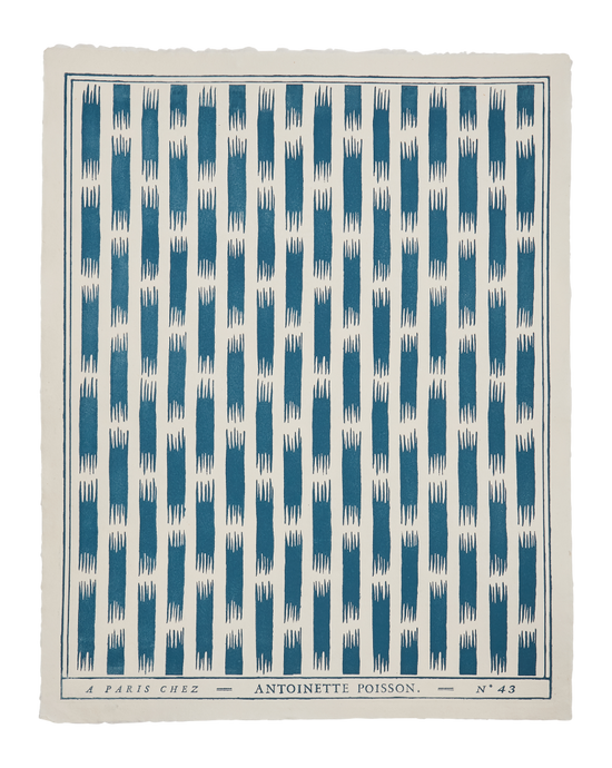 Domino Paper No.43A "Petit Ikat Rayure Bleu”