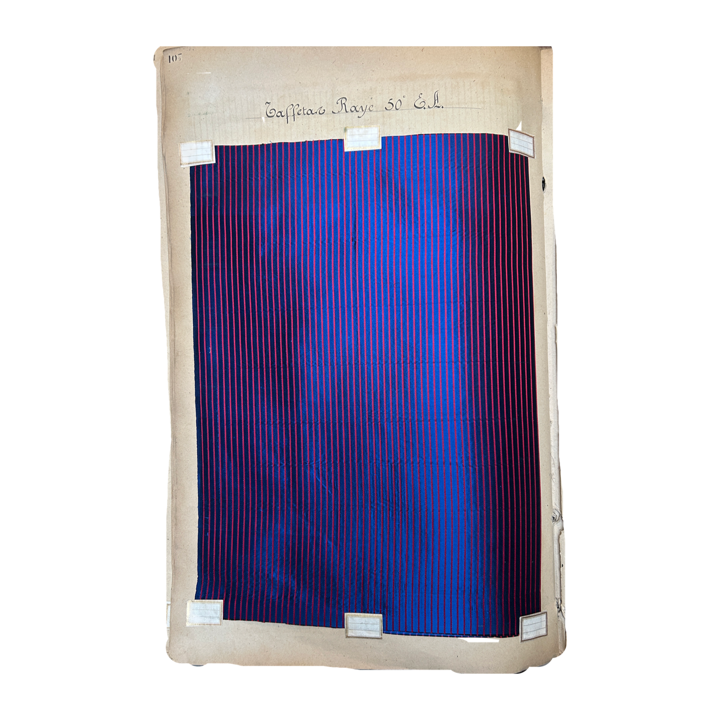 Page No. 106/107 from Antique Fabric Swatch Book, c1900 Lyon, France