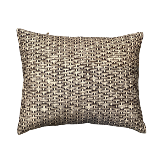 Antoinette Poisson Small Linen Pillow No.18B “Osier Tabac”