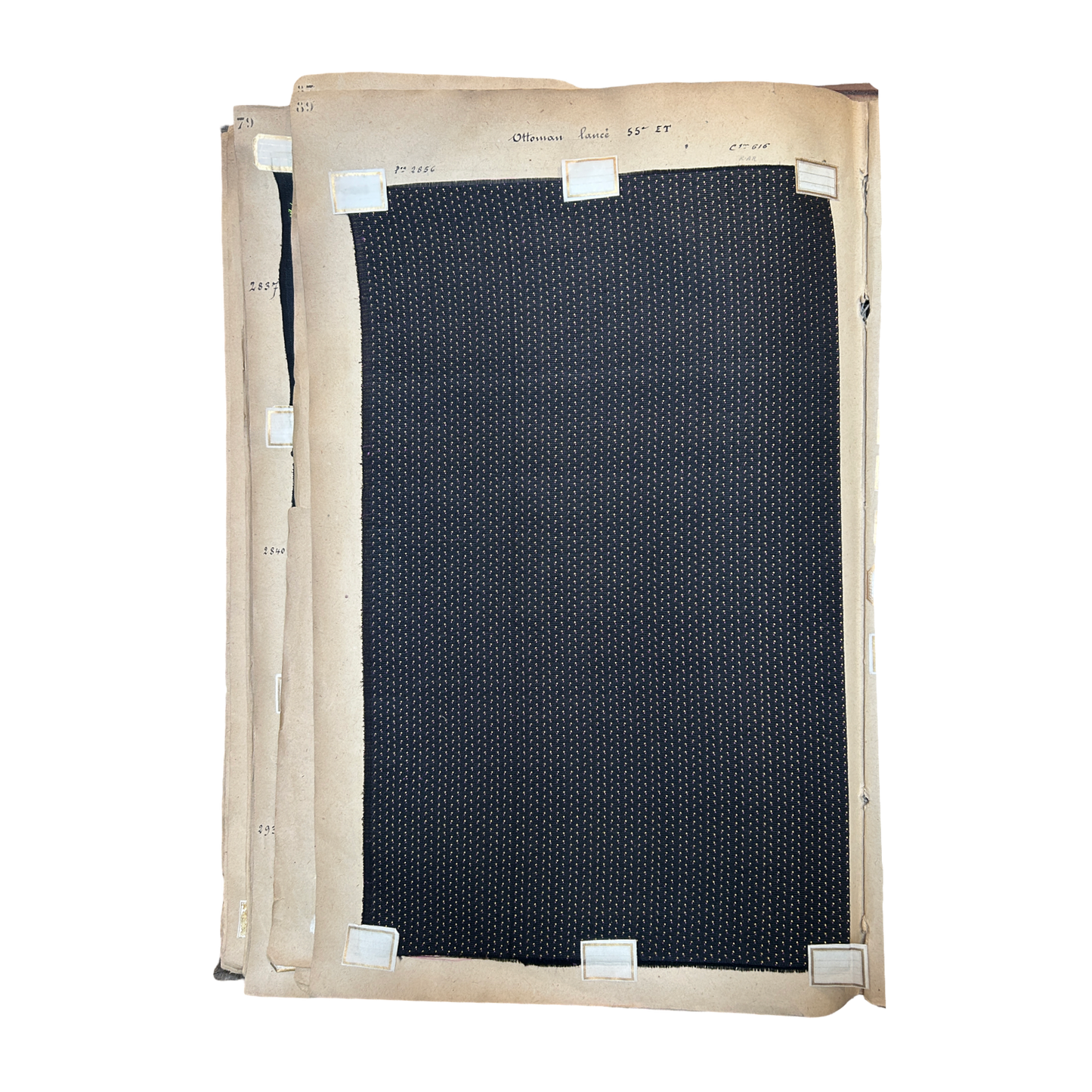 Page No. 88/89 from Antique Fabric Swatch Book, c1900 Lyon, France