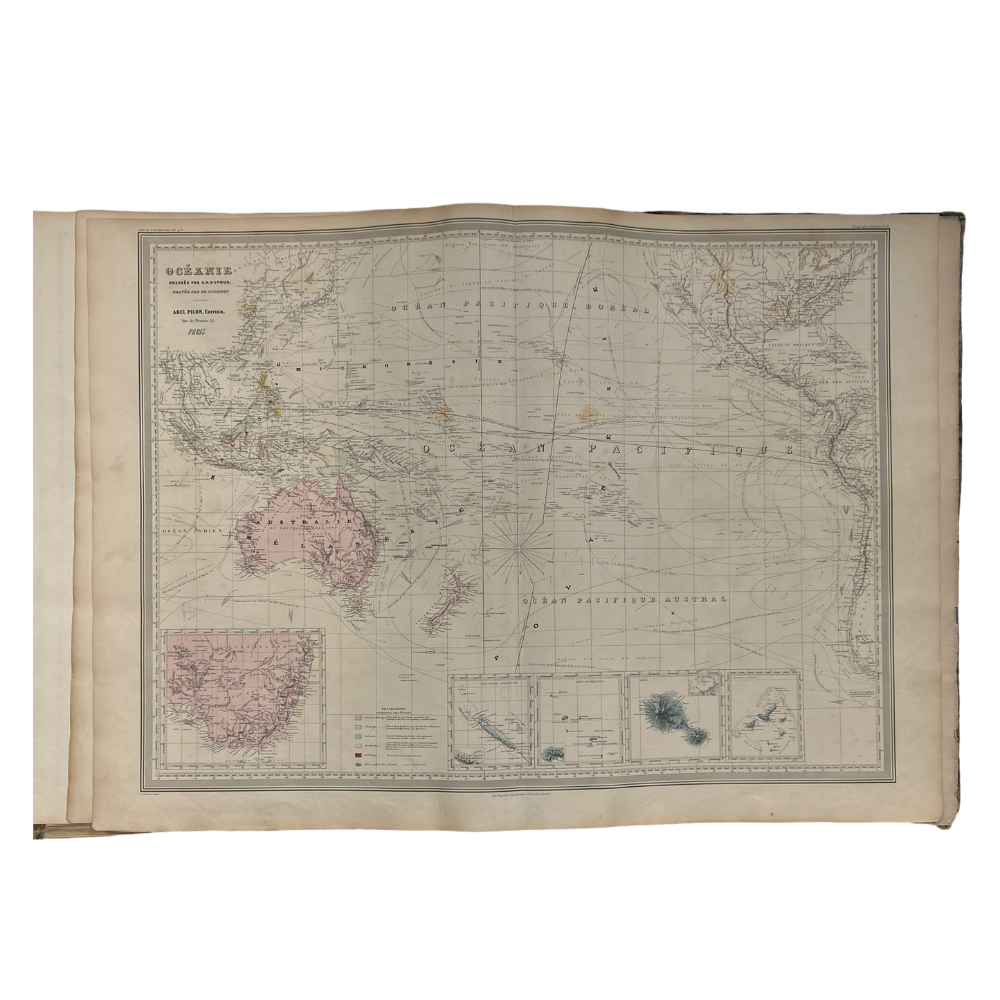 Antique Map c.1845 Océanie