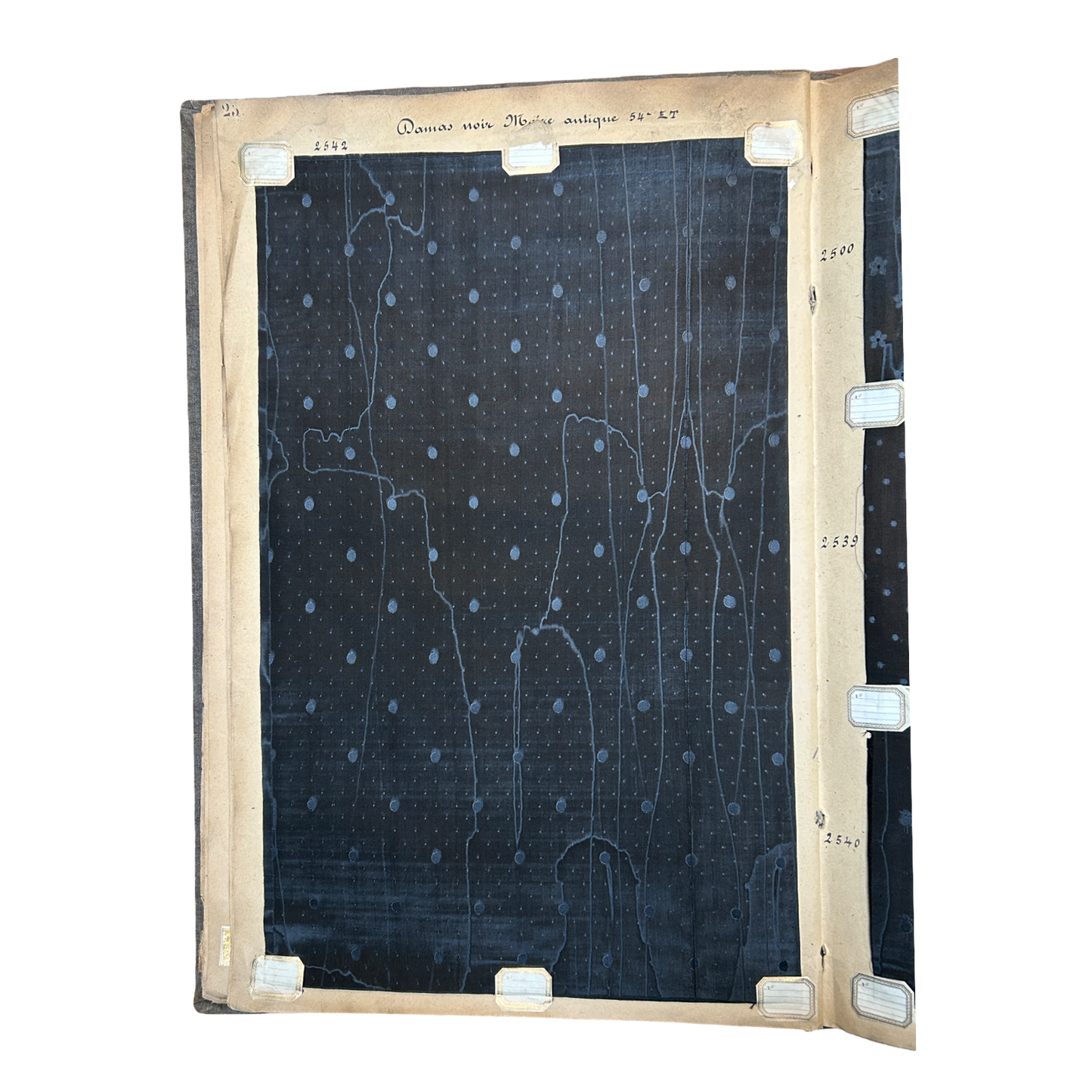 Page No. 24/25 from Antique Fabric Swatch Book, c1900 Lyon, France