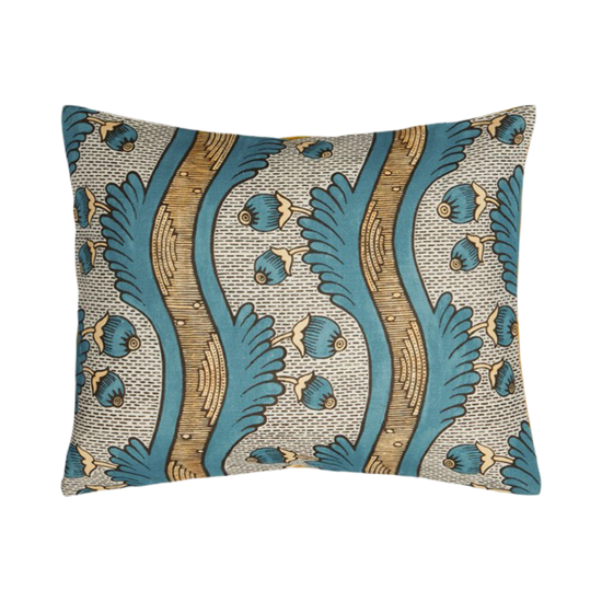 Antoinette Poisson Small Linen Pillow No. 2A “Grenades Couleurs”