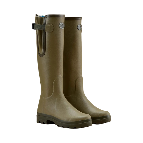 Le Chameau Women's Vierzon Jersey Lined Boot in Vert Vierzon Green