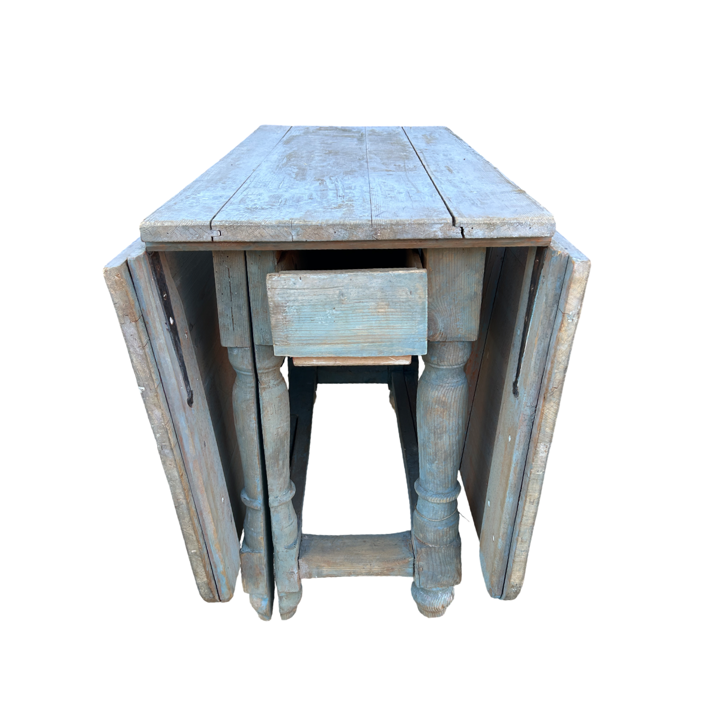 Antique Swedish Slag Board Drop Leaf Table c.1790