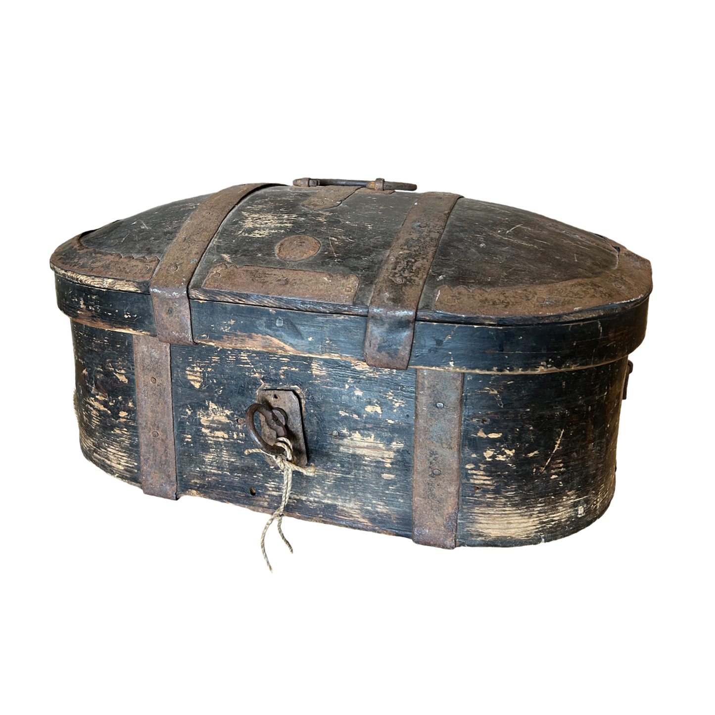 Antique Swedish Travelling Box, Early 19th Century