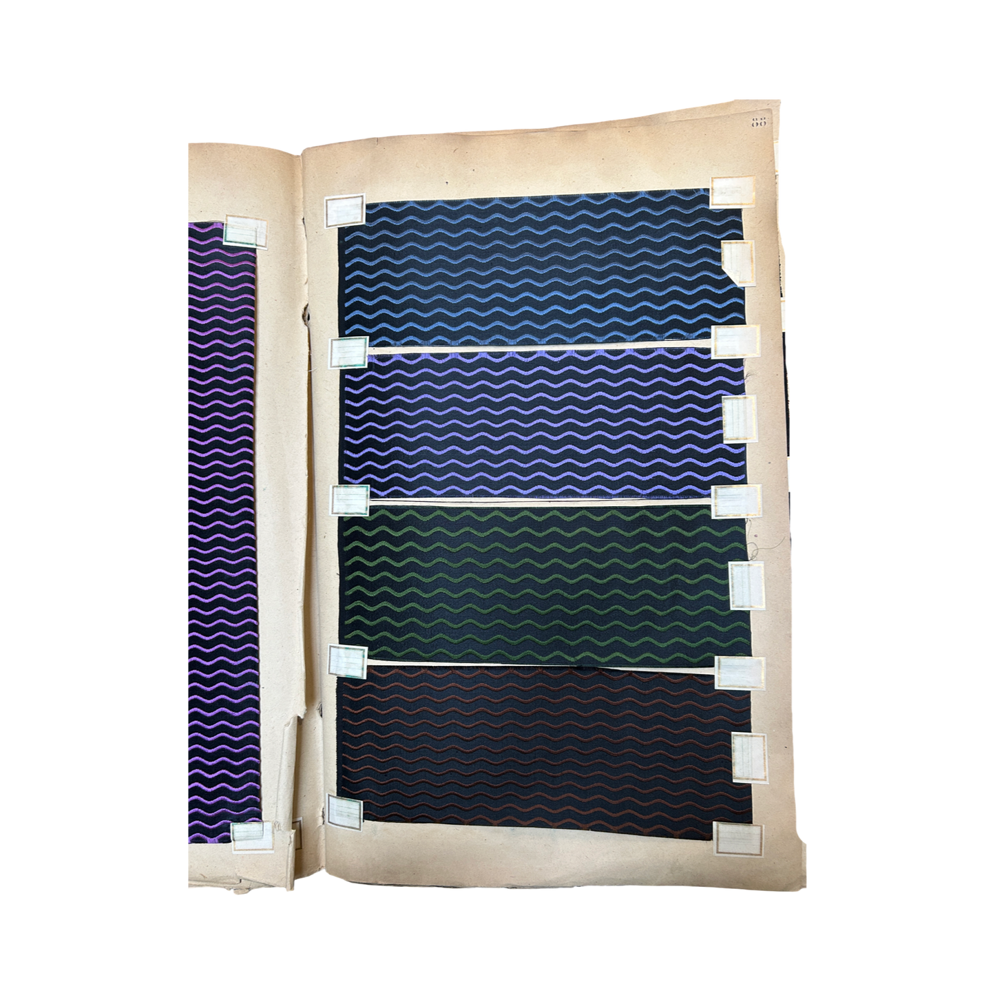 Page No. 88/89 from Antique Fabric Swatch Book, c1900 Lyon, France