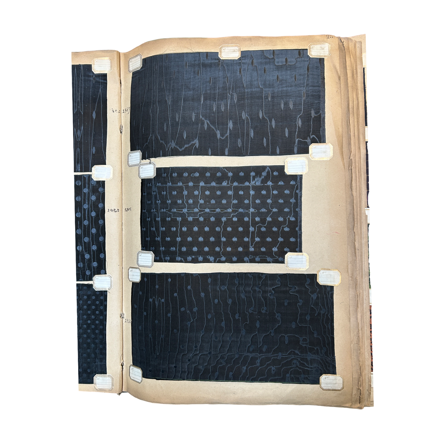 Page No. 28/29 from Antique Fabric Swatch Book, c1900 Lyon, France