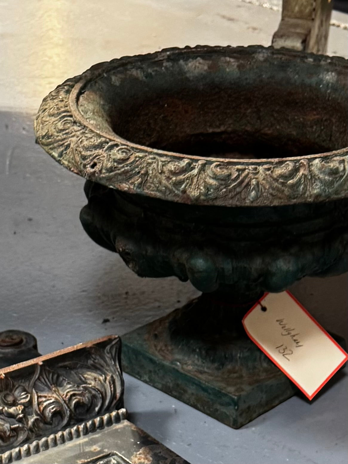 Antique French Green Urn, No. 131-132