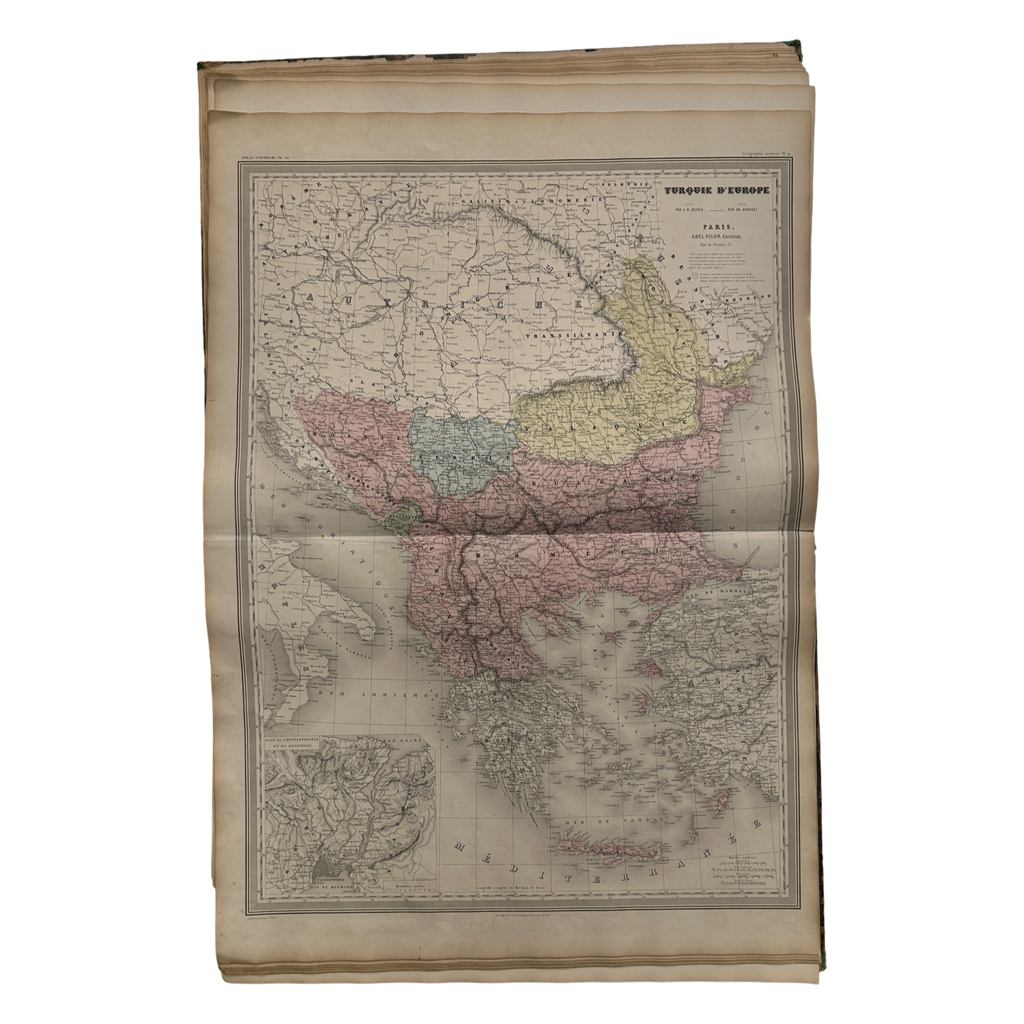 Antique Map c.1845 Turquie D’Europe