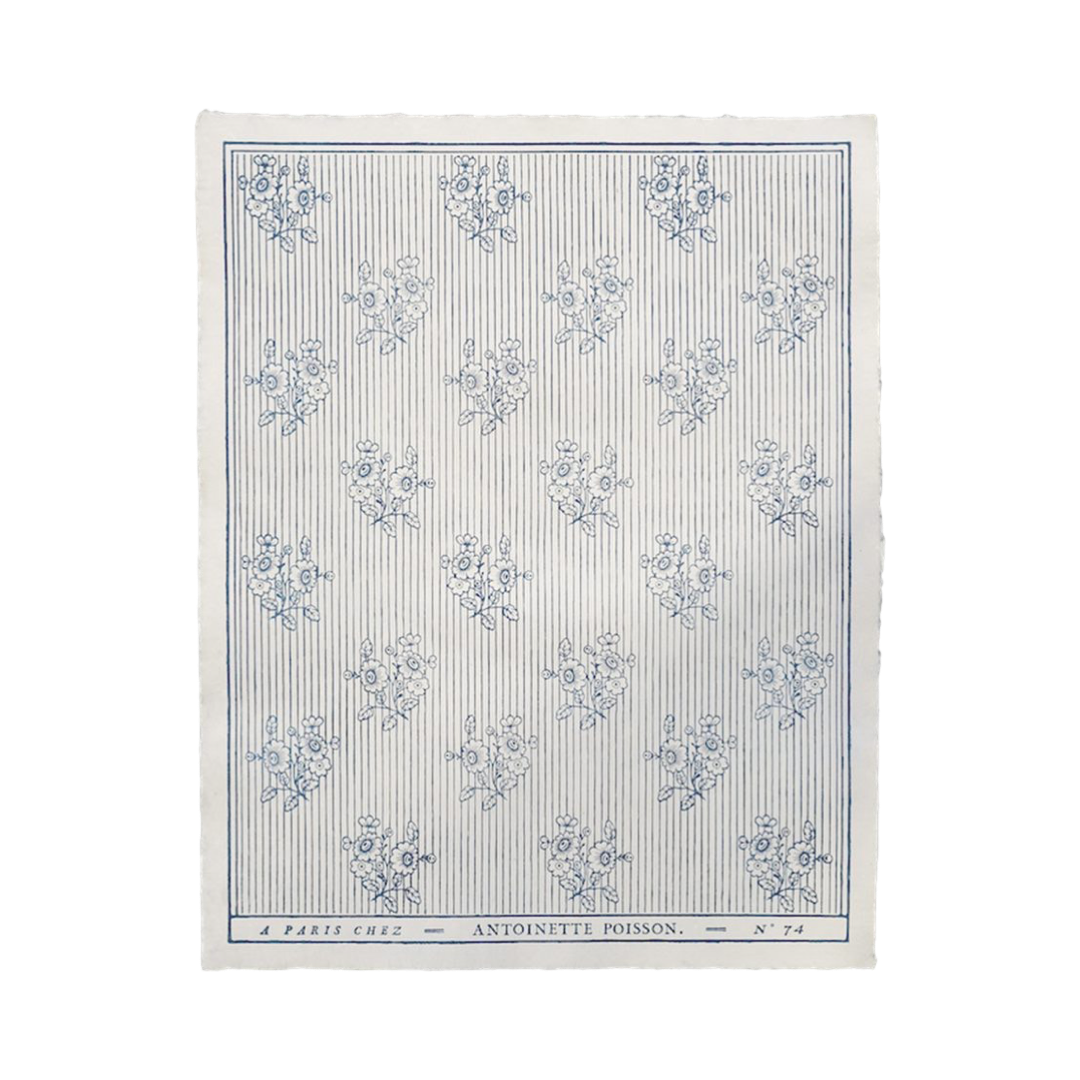 Domino Paper No. 74B “Boutonnieres Indigo”