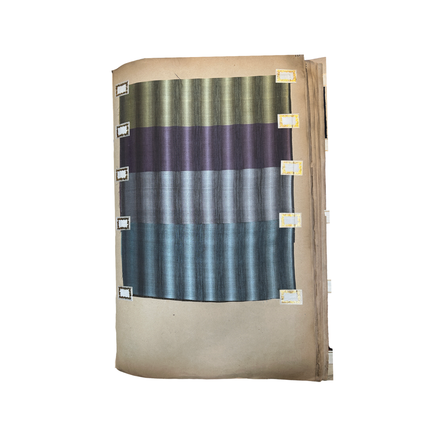 Page No. 10/11 from Antique Fabric Swatch Book, c1900 Lyon, France