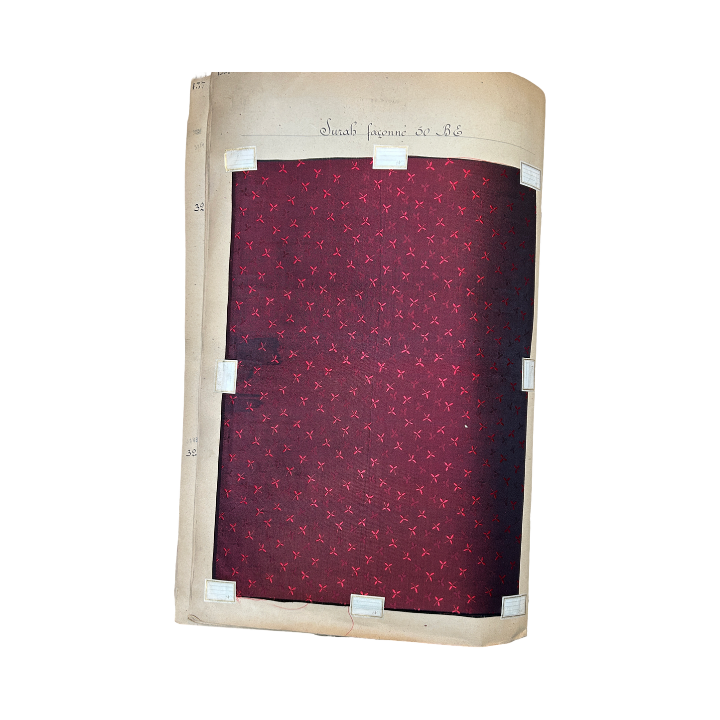 Page No. 150/151 from Antique Fabric Swatch Book, c1900 Lyon, France