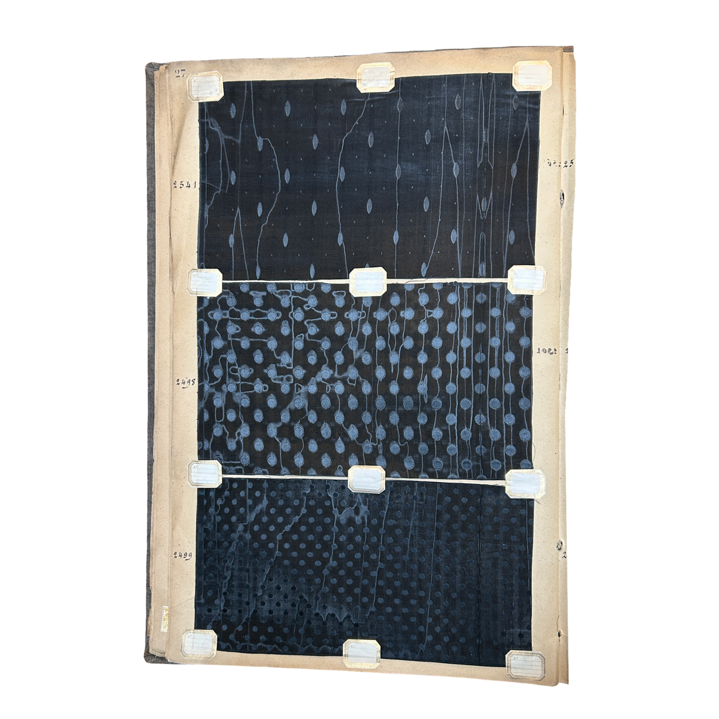 Page No. 26/27 from Antique Fabric Swatch Book, c1900 Lyon, France
