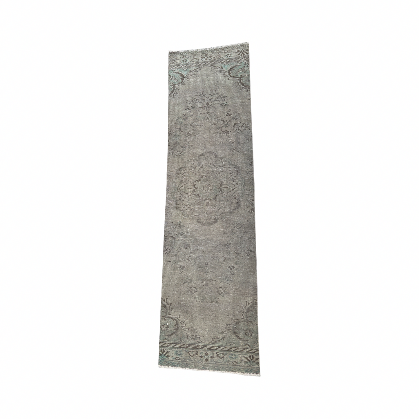 Turkish Oushak Rug, beige/green 2.3’ x 8.4’