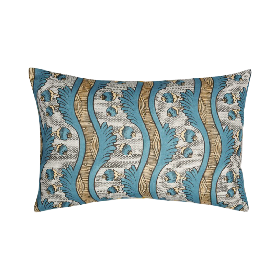 Antoinette Poisson Large Linen Pillow No. 2A “Grenades Couleurs”