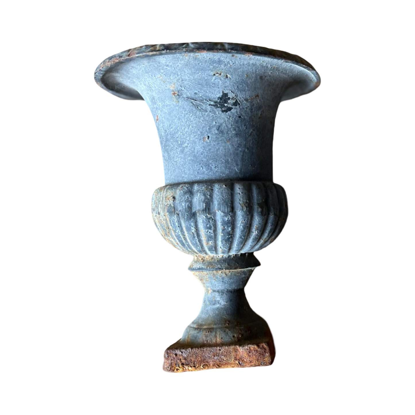 Vintage Cast Iron Urn, Medici-style, Gray