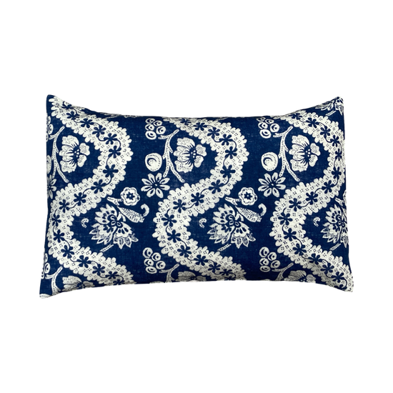 Antoinette Poisson Large Linen Pillow No. 96B 'Oratorio Blue'