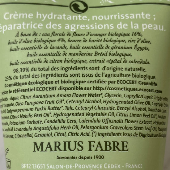 Marius Fabre Certified Organic Olive Oil Hand Cream