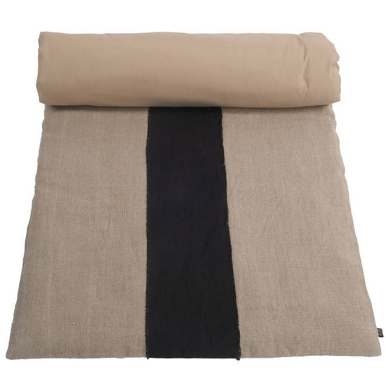 French Linen Bedroll with Wide Stripe