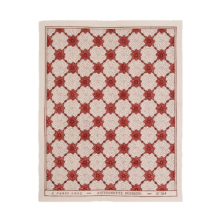 Antoinette Poisson Domino Paper No.104A “Resille Red”